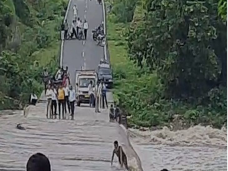 The young man got swept away in the raging river, swam out on his own ...