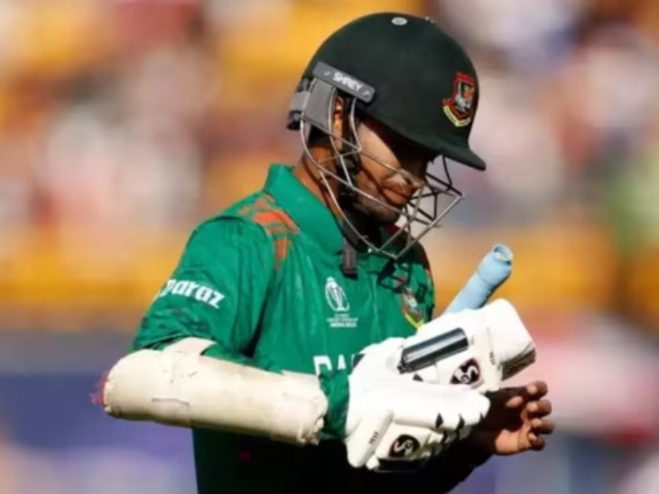 बांग्लादेश के कप्तान शाकिब अल हसन वर्ल्ड कप से बाहर: बाएं हाथ की उंगली में फ्रैक्चर, ऑस्ट्रेलिया से होगा टीम का आखिरी मैच