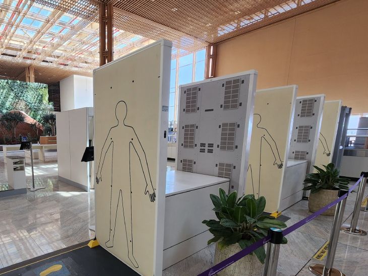 gadgets-in-tray security check system at Bengaluru airport