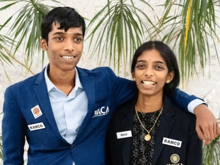 दुनिया के पहले वैशाली-प्रज्ञानानंद ग्रैंड मास्टर बंधु: वैशाली ने 2500 रेटिंग पार की;  12 साल की उम्र में प्रगनानंद ग्रैंड मास्टर बन गए।