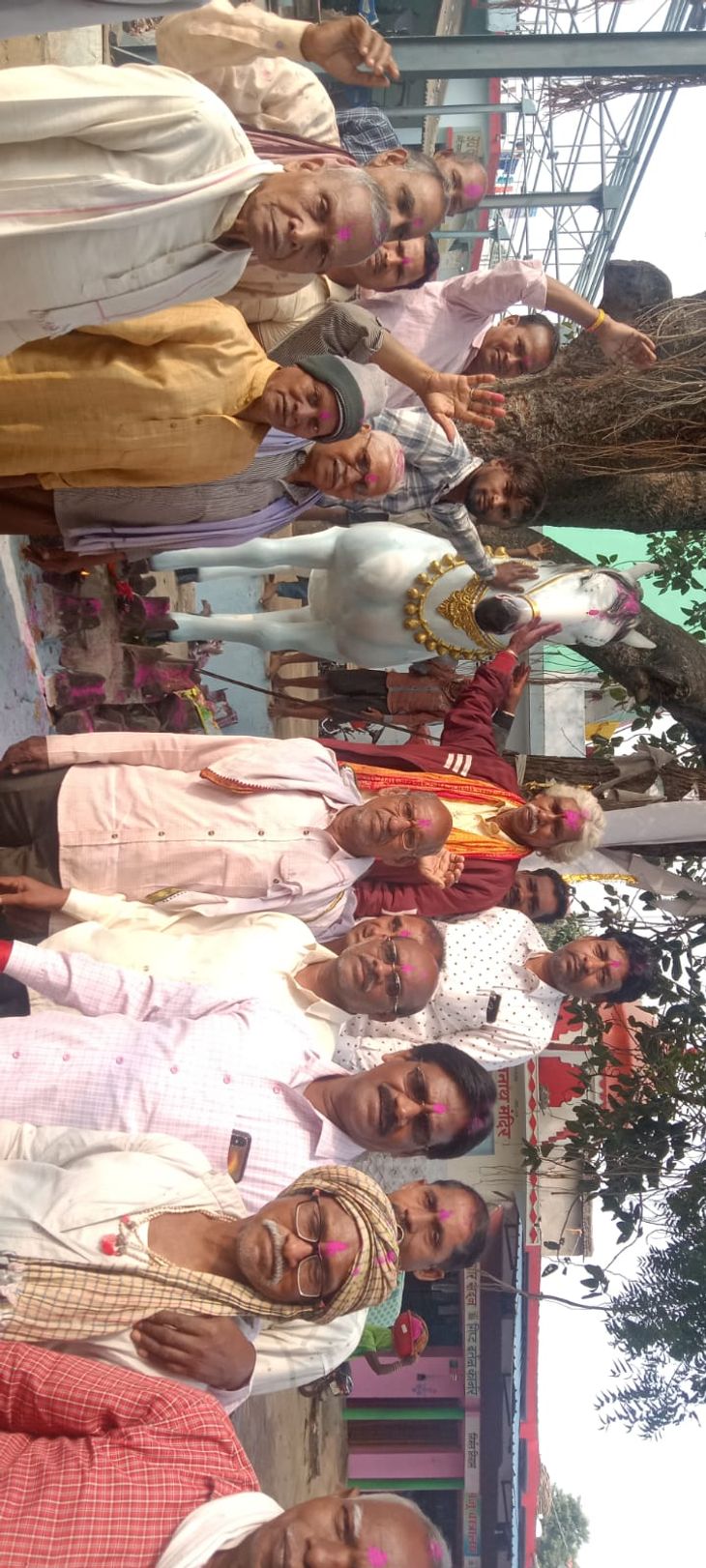 The tradition of building a village was followed by worshiping the Gods ...