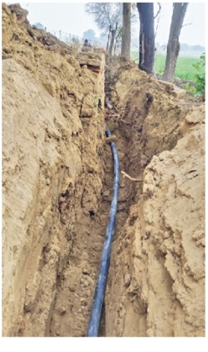 Pipe lines were laid by breaking the interlocking of villages. Due to ...