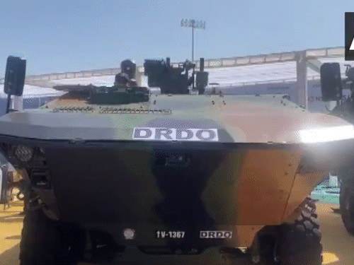 Second generation wheeled armored platform shown in MSME Defense Expo
