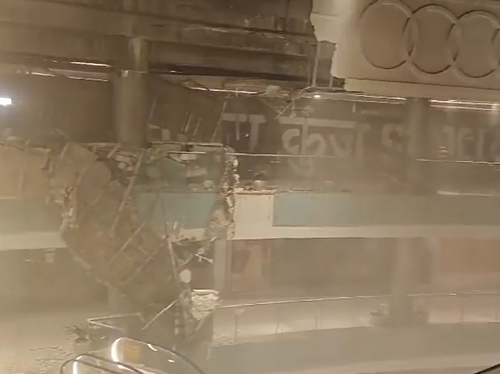 Ambience Mall roof broken | एंबियंस मॉल की छत टूटी: घटना के बाद मॉल को बंद किया गया, लाखों के सामान का नुकसान हुआ