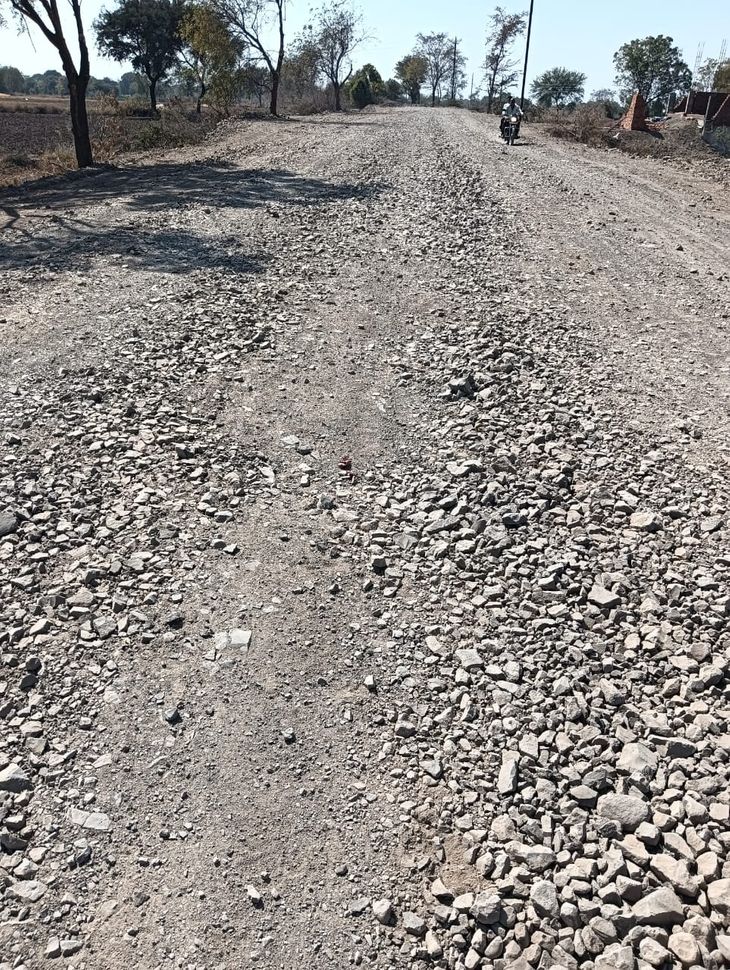 Construction of Badri to Billaud road is being done at a slow pace ...