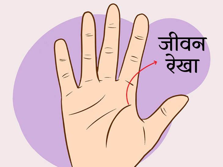 Astrology Palm Reading Life Line (Hast Rekha) Prediction | Jeevan Rekha ...