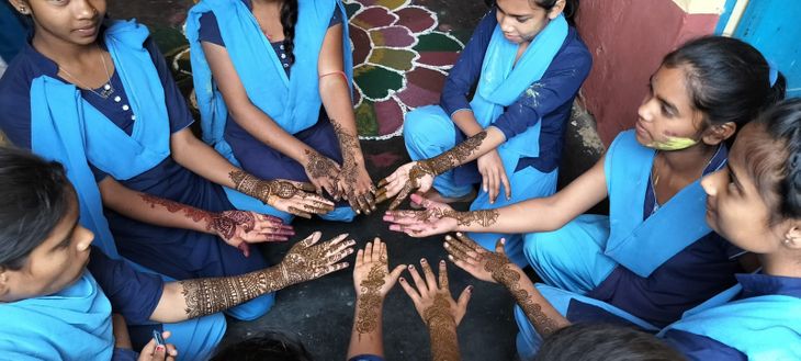 Children made rangoli and painting for voter awareness | मतदाता ...