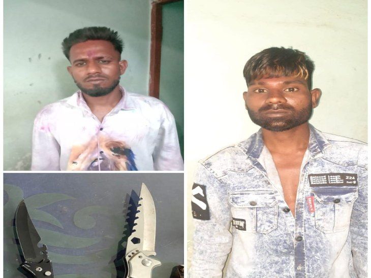 2 accused who were threatening people with knives arrested