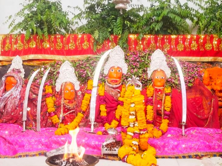 Crowd of devotees gathered at Joganiya Mataji Temple | जोगणियां माताजी ...