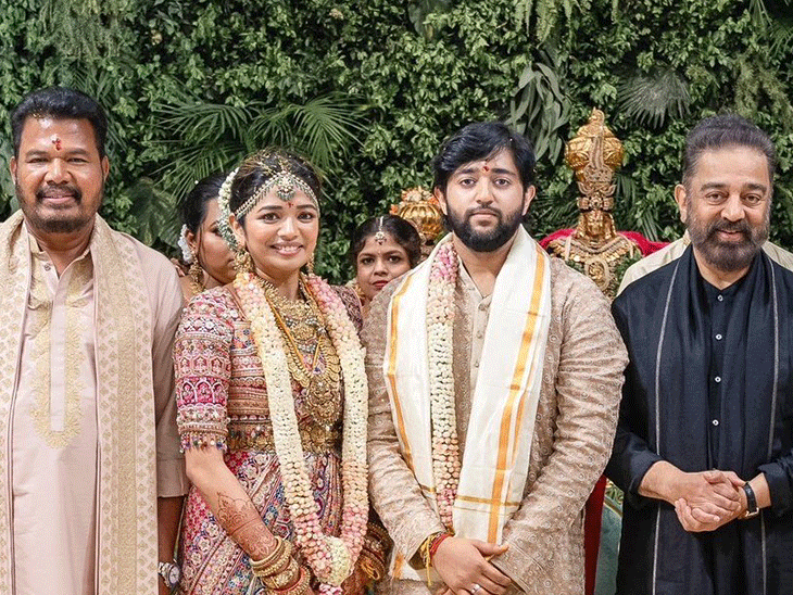 Shankar Daughter Aishwarya Marriage ceremony Images; Rajinikanth | Kamal Haasan | डायरेक्टर शंकर की बेटी ऐश्वर्या ने की दूसरी शादी: चेन्नई में हुए फंक्शन में पहुंचे रजनीकांत, कमल हासन समेत कई सेलेब्स