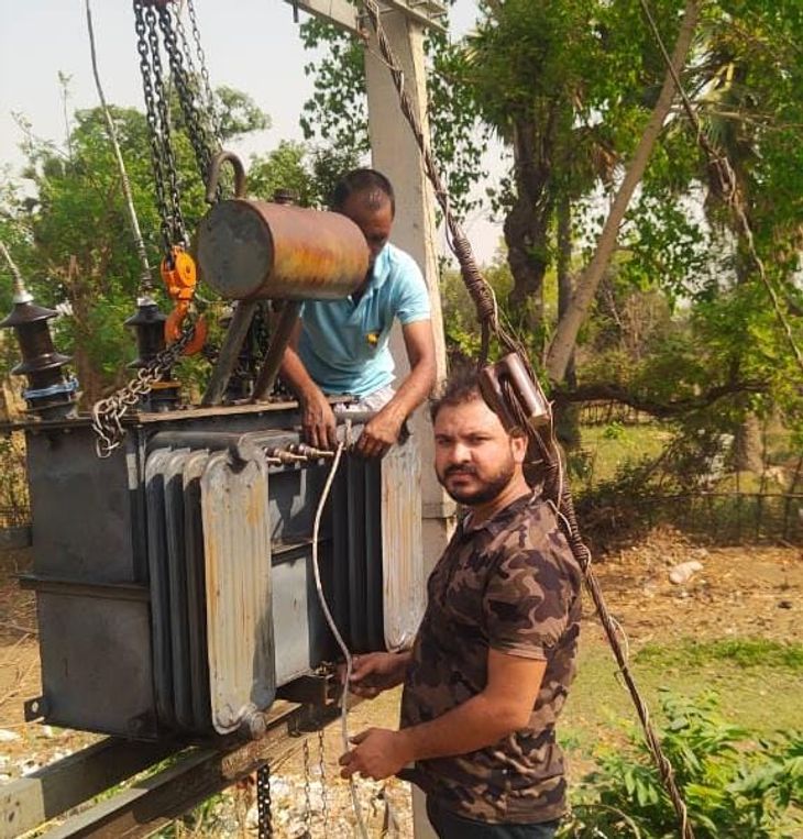 Image result for Electricity was restored by installing a new transformer