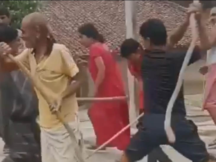 रीवा में दो पक्षों में मारपीट का VIDEO वायरल: विवाद में जमकर चले लाठी-डंडे - Rewa News