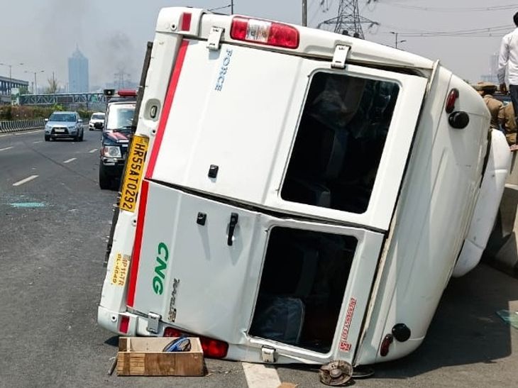 बस हादसे में आधा दर्जन यात्री घायल