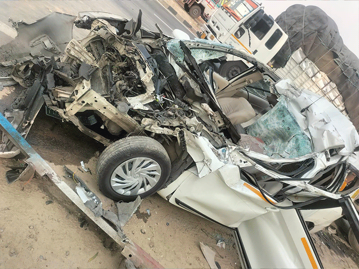 Horrible road accident in Kanpur