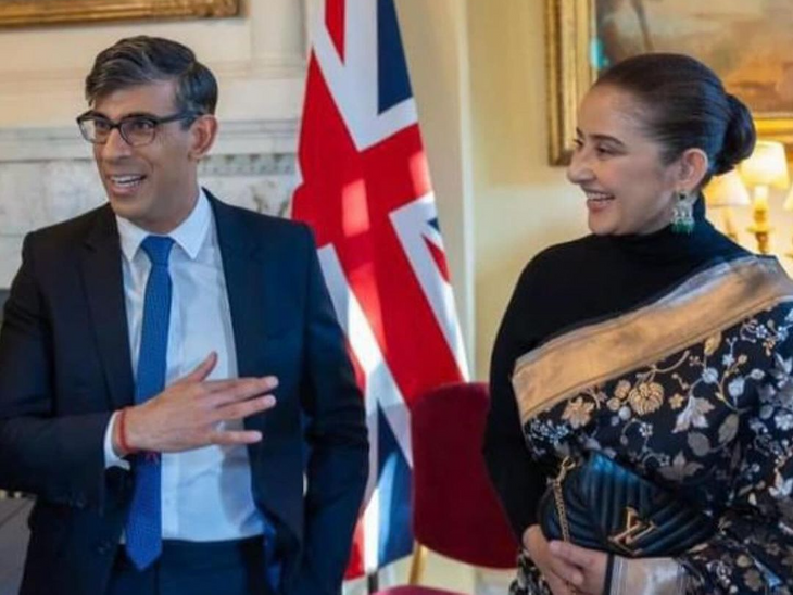 Manisha Koirala met UK Prime Minister Rishi Sunak | UK प्राइम मिनिस्टर ऋषि सुनक से मिलीं मनीषा कोइराला: कहा- यहां ज्यादातर लोगों ने हीरामंडी देखी है, ये मेरे लिए गर्व की बात
