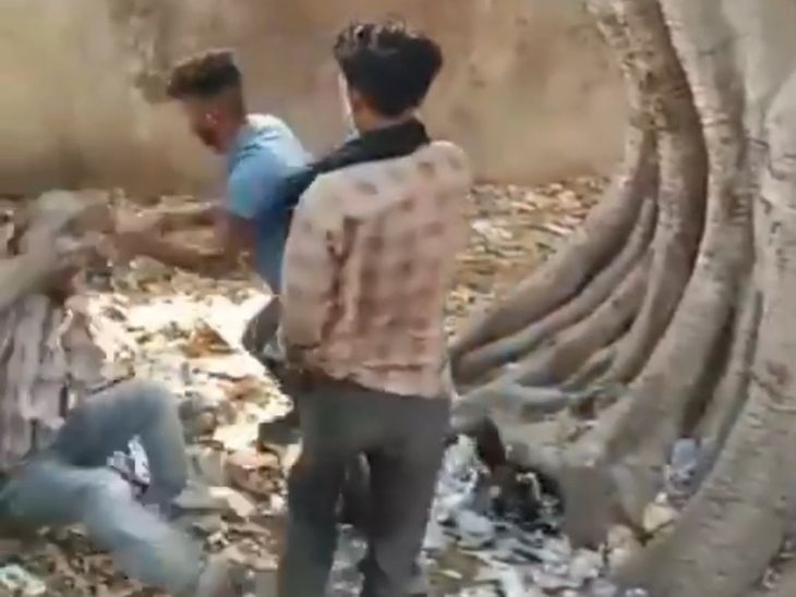 जालौन में शराब के नशे में भिड़े दो युवक, VIDEO: जमकर हुई मारपीट, बड़ी देर तक चलता रहा हाई वोल्टेज ड्रामा - Jalaun News