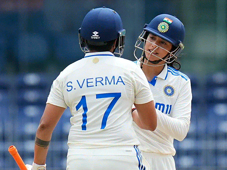 शेफाली ने महिला टेस्ट में लगाया सबसे तेज दोहरा शतक- मंधाना के साथ 292 की पार्टनरशिप;  मैच साउथ अफ्रीका के खिलाफ खेला जा रहा है