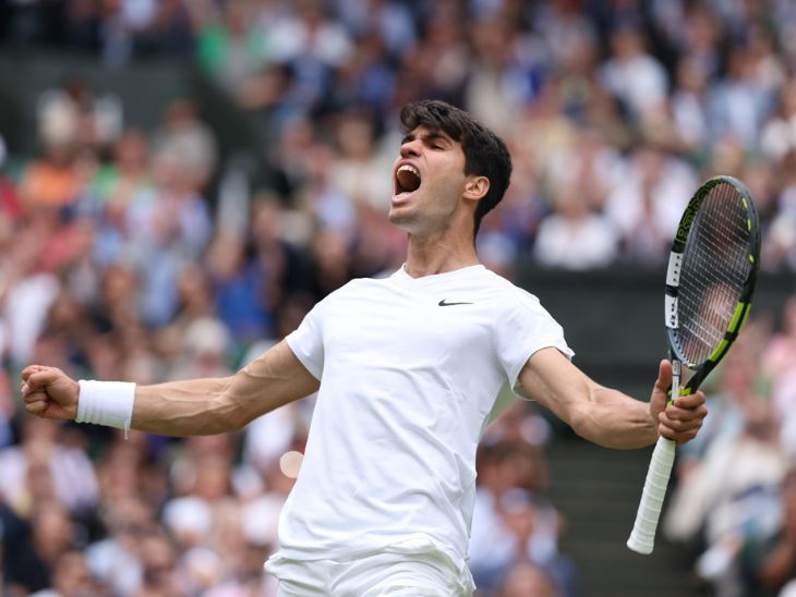 लगातार दूसरी बार विंबलडन फाइनल में भिड़ेंगे जोकोविच-अलकराज: सेमीफाइनल में जोकोविच ने मुसेटी को और अलकराज ने मेदवेदेव को हराया;  मैच देखने पहुंचे रोहित शर्मा.