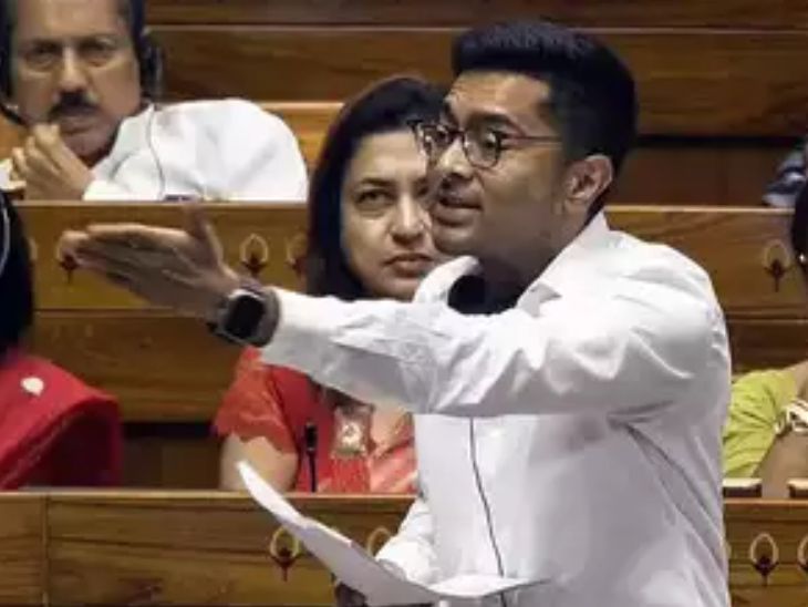 Tmc mp abhishek banerjee BUDGET defination Lok Sabha pm modi bansuri swaraj | अभिषेक बनर्जी ने लोकसभा में BUDGET को समझाया: बोले- B फॉर बिट्रेयल, T फॉर ट्रैजेडी; NDA चरमराता हुआ, अस्थिर, कमजोर अलायंस