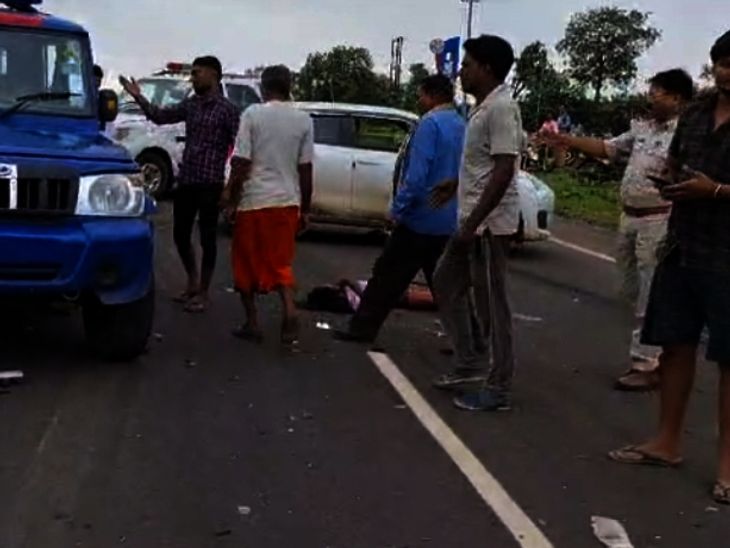 Car and bike collide on Dhuma bypass