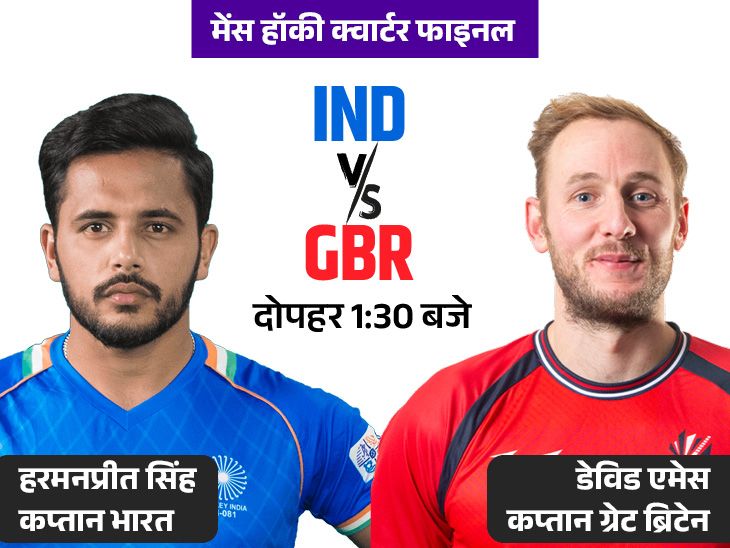 ओलिंपिक हॉकी: क्वार्टर फाइनल में ग्रेट ब्रिटेन से भिड़ेगा भारत: 6 गोल कर चुकीं कप्तान हरमनप्रीत पर नजर, टोक्यो वाली कहानी दोहराना चाहेगा भारत