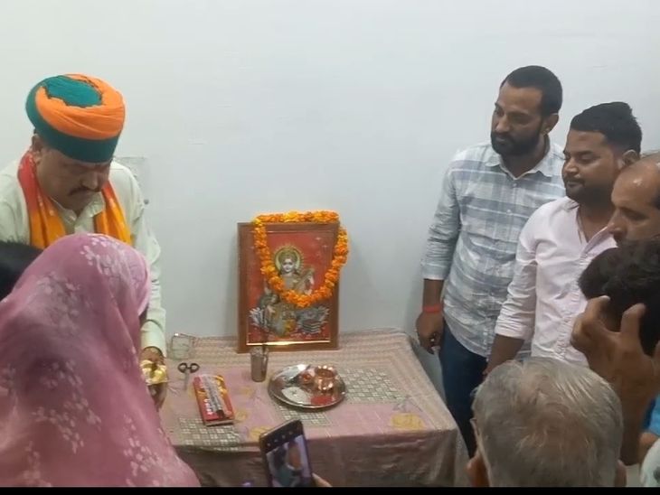 Inauguration of new library in Kotputli
