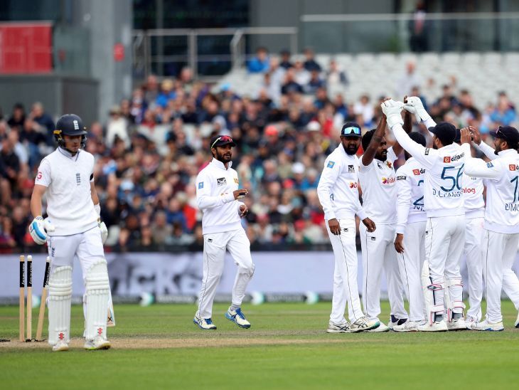 मैनचेस्टर टेस्ट के दूसरे दिन इंग्लैंड ने ली 23 रनों की बढ़त: जेमी स्मिथ और हैरी ब्रूक के अर्धशतक; असिथा फर्नांडो 3 विकेट