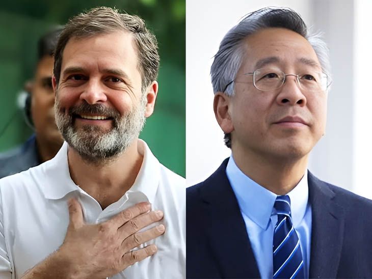 Rahul Gandhi US Donald Lu Meeting Controversy | India Bangladesh Pakistan | राहुल गांधी अमेरिका में राजनयिक डोनाल्ड लू से मिले: इन पर बांग्लादेश और पाकिस्तान में तख्तापलट कराने का आरोप, US बोला- ये सामान्य बातचीत