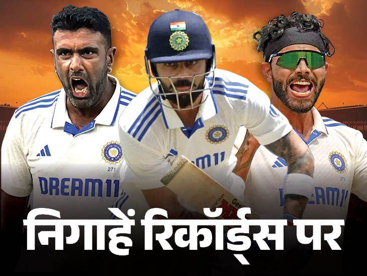 कानपुर टेस्ट में 11 रिकॉर्ड हासिल कर सकता है भारत: चौथी सबसे सफल टीम बनने का मौका; कोहली के 27000 रन, जड़ेजा 300 विकेट के करीब