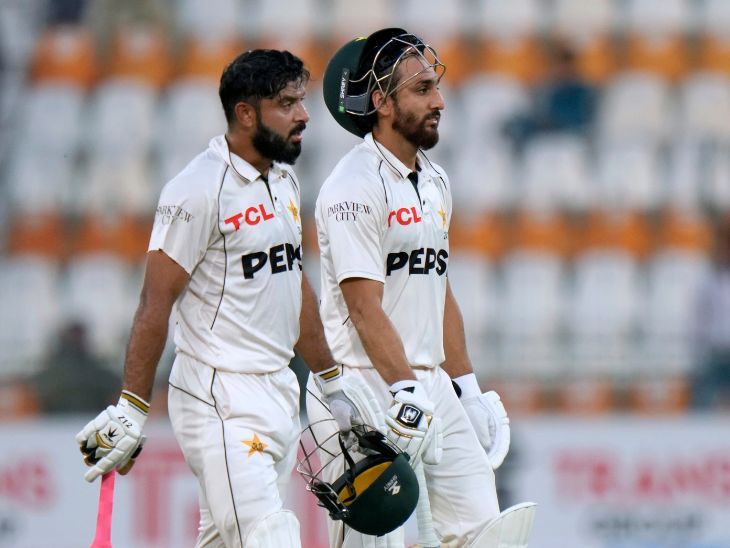 मुल्तान टेस्ट: इंग्लैंड जीत से 4 विकेट दूर: पाकिस्तान का स्कोर 153/6, आगा सलमान पचास के करीब