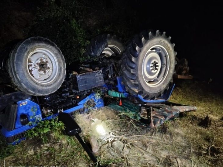 A farmer died after being crushed under a tractor in Hapur