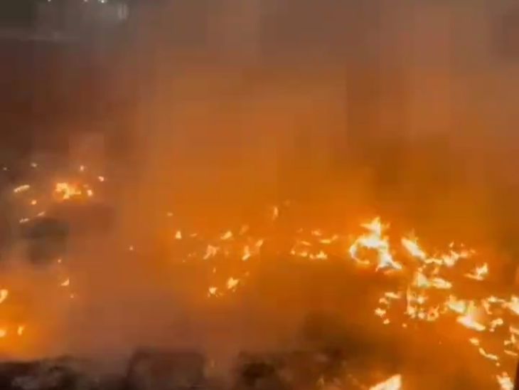 Flames rose from Hathras District Hospital, VIDEO