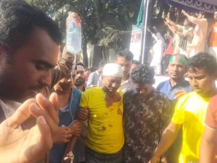Bangladesh-Bus going to Hindu rally attacked, 20 injured | बांग्लादेश-हिंदू रैली में जा रही बस पर हमला, 20 घायल: हिंदुओं के खिलाफ हिंसा के विरोध में हुआ था रैली का आयोजन