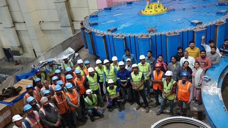 After completing all the tests, a 122 tonne rotor of 8 metre diameter ...