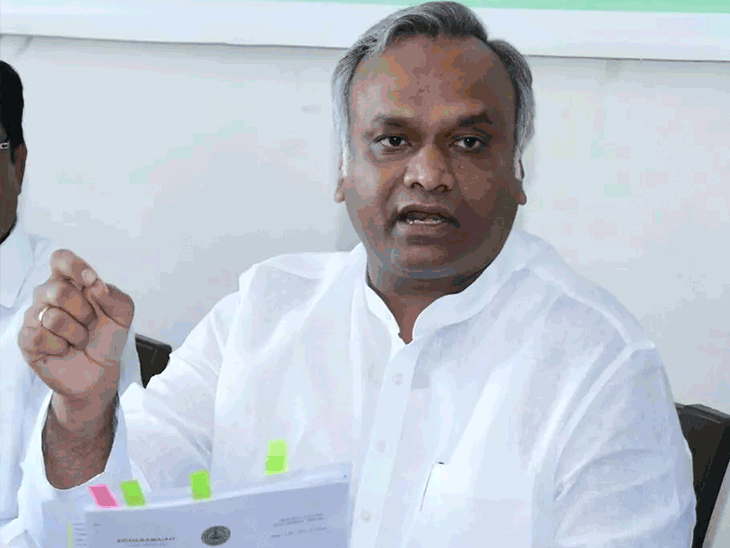 Contractor commits suicide in Karnataka, priyank kharge | कर्नाटक में कॉन्ट्रैक्टर से सुसाइड किया: मल्लिकार्जुन ​​​​​​​खड़गे के बेटे के करीबी पर धोखाधड़ी और जान की धमकी का आरोप, बीजेपी बोली- प्रियांक इस्तीफा दें