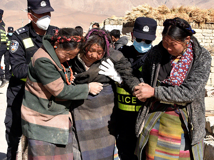 Strong Earthquake Hits Remote Tibet in Western China | तिब्बत में भूकंप की 10 तस्वीरें, अबतक 126 की मौत: 3 घंटे में 50 झटके आए, 1000 से ज्यादा घर ढहे