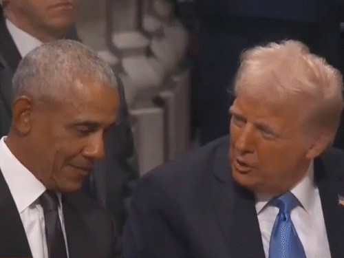 Trump shares dubbed video of his conversation with Obama | ट्रम्प ने ओबामा से बातचीत का डब वीडियो शेयर किया: कमला हैरिस का मजाक बनाया, कहा- उन्हें कोई भी हरा सकता है
