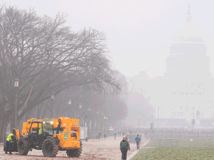 Trump swearing in Cold emergency in Washington | ट्रम्प के शपथ ग्रहण से पहले वॉशिंगटन-DC में कोल्ड इमरजेंसी: तापमान माइनस 5 डिग्री पहुंचा; 40 साल बाद होगी इनडोर सेरेमनी