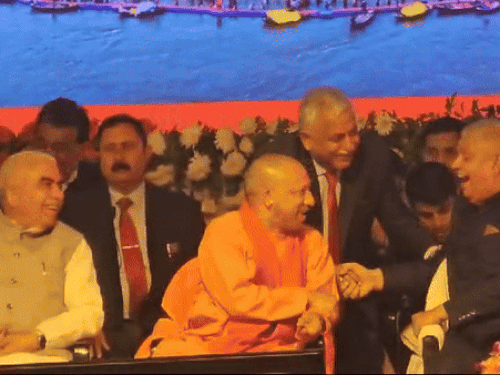UP Day program organized Lucknow navdeep dhankad Vice president Cm yogi ...