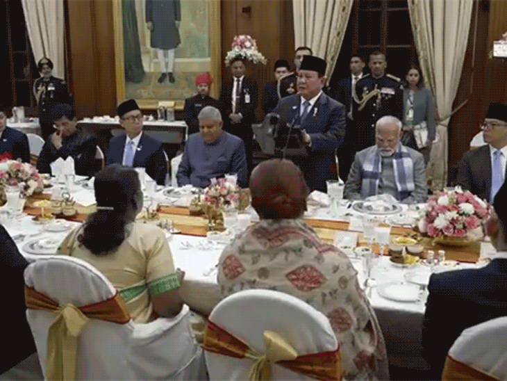 Indonesian President Subianto I have Indian DNA | इंडोनेशियाई राष्ट्रपति बोले- मेरा DNA भारत का: भारतीय संगीत सुनकर नाचने लगता हूं, हमारी भाषा का बड़ा हिस्सा संस्कृत से आया