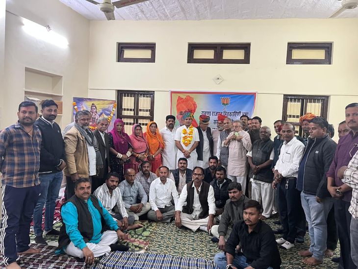 BJP District President Vishnoi was welcomed by the Rawana Rajput community