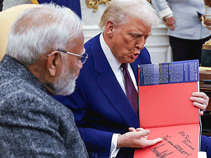PM Narendra Modi US Visit Gifts; Elon Musk Starship Heatshield Tiles | Trump | मस्क ने मोदी को स्पेसशिप का कवच दिया: ये अंतरिक्षयान को भीषण तापमान से बचाता है; मोदी ने मैक्रों की पत्नी को आइना गिफ्ट किया