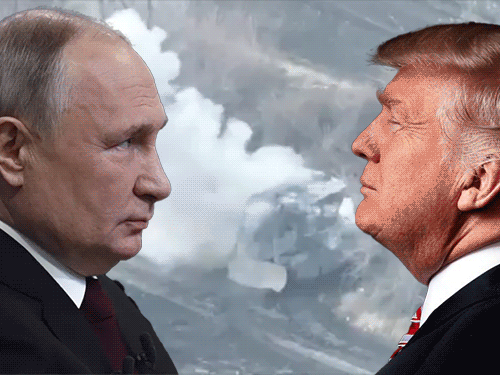 Russia Ukraine War Peace Deal; Donald Trump | Vladimir Putin Volodymyr Zelenskyy | ट्रम्प बोले- यूक्रेन जंग खत्म करना चाहते हैं पुतिन: कहा- उनसे जल्द मिलूंगा; यूक्रेनी राष्ट्रपति जेलेंस्की और रूस के उप प्रधानमंत्री UAE पहुंचे