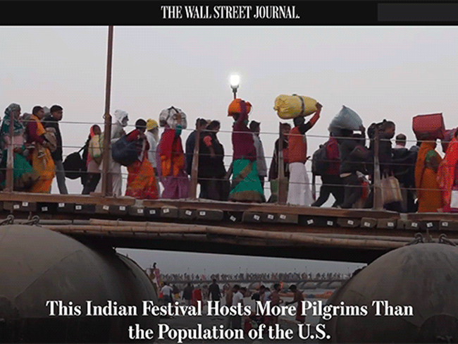 prayagraj mahakumbh World Media Reaction; CNN nyt | The reuters | महाकुंभ पर वर्ल्ड मीडिया: वॉल स्ट्रीट ने लिखा- अमेरिका की आबादी से ज्यादा तीर्थयात्री आए, CNN की खबर- रंगों और आस्था का शानदार नजारा