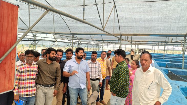 Farmers from Uttar Pradesh and Odisha visited the fish seed farm