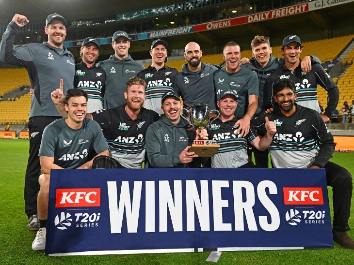 न्यूजीलैंड ने पाकिस्तान को पांचवें T20 में हराया: 10 ओवर में 129 दौड़ का लक्ष्य, 4-1 श्रृंखला जीता