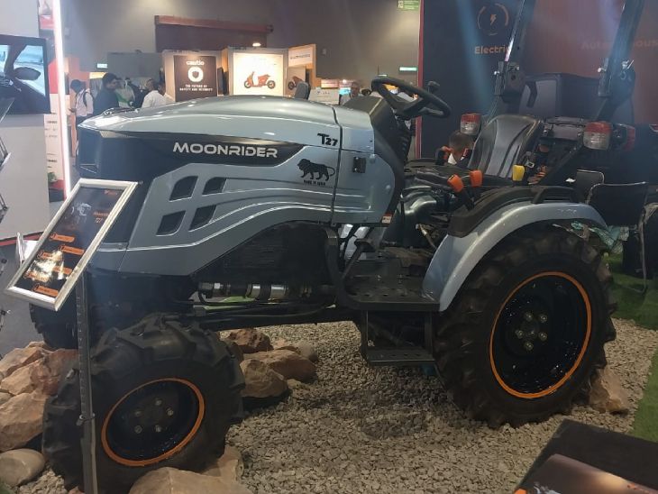Moonrider T27 and T75 Electric tractors Reveled | Two electric tractors of the monurider at the Startup Mahakumbh: You will be able to work for 5 hours in 45 minutes fast charging