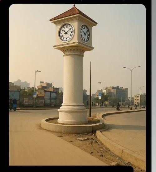 The timing of the watch tower was corrected, the clock was out of order ...