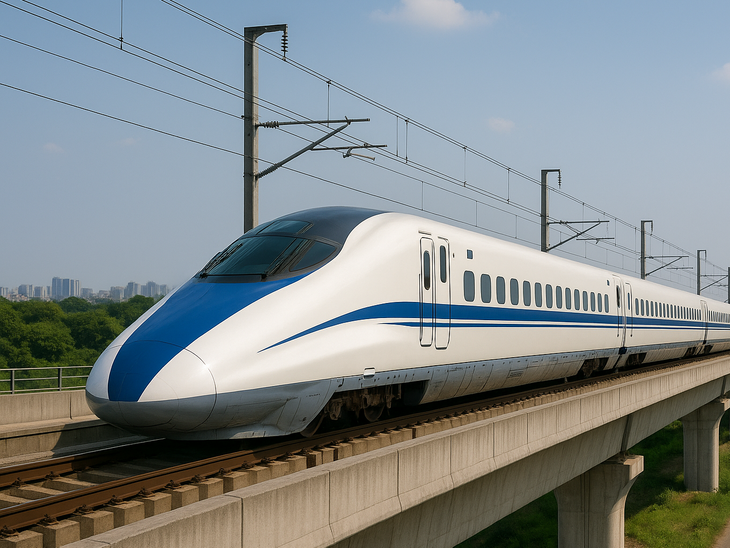 Mumbai–Ahmedabad High Speed ​​Rail Gallery bullet train project japan Shinkansen Train | जापान भारत को 2 बुलेट ट्रेन मुफ्त में देगा: 2026 की शुरुआत में डिलीवरी संभव; मुंबई-अहमदाबाद कॉरिडोर पर 71% काम पूरा