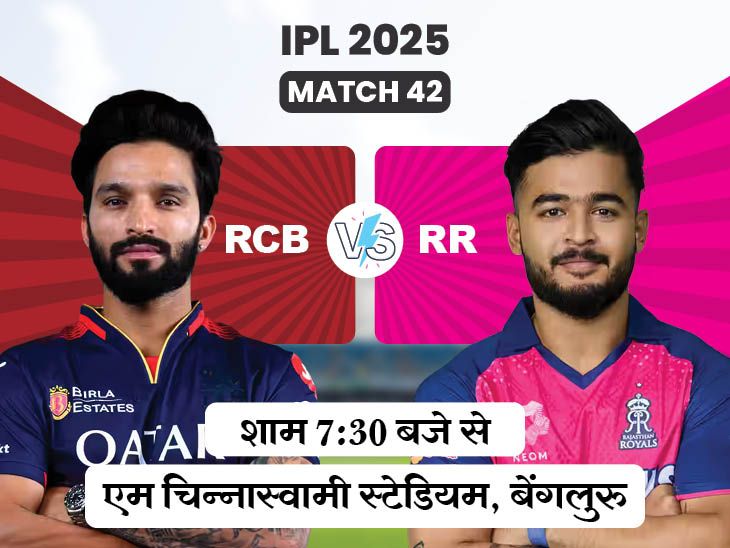 आज आरसीबी बनाम आरआर: दोनों टीमें इस सीज़न में दूसरी बार सामना करेगी, उन्होंने बैंगलोर होमरेंड में आखिरी तीन मैचों को खो दिया